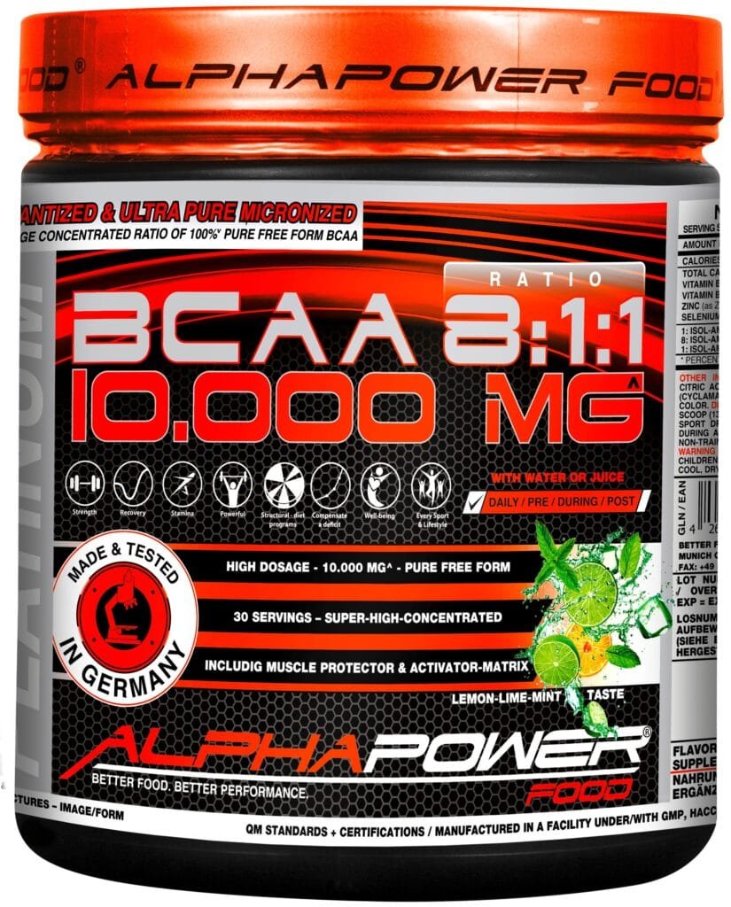 ISOL-AMINOTESTED® BCAA 10.000 mg 8:1:1  500g (laimo-citrinos skonio)
