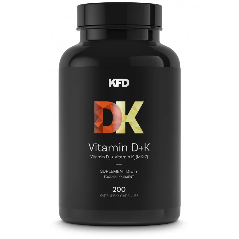 Maisto papildas kapsulėmis Vitaminas D+K 200 kapsulių