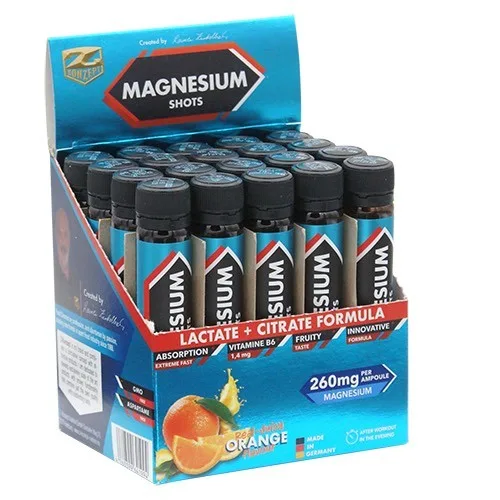 Skystas magnis su B6 geriamos ampulės.