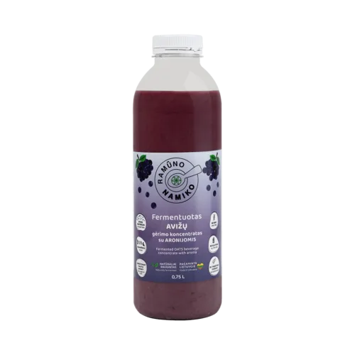 Fermentuotas NAMIKO AVIŽŲ gėrimo koncentratas 750 ml.