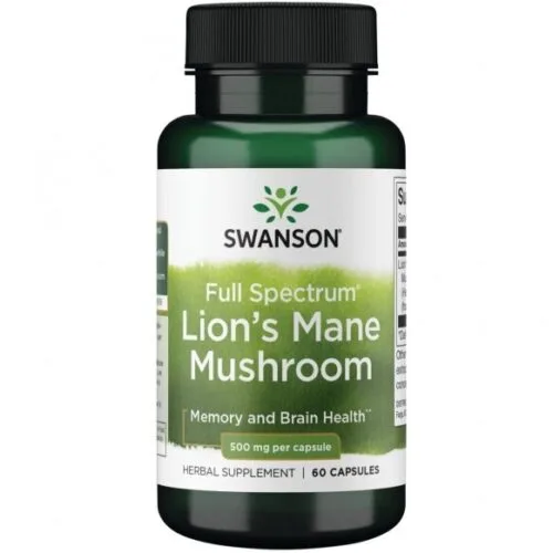 Lion’s Mane 500MG 60 KAPS. (SWANSON, JAV)
