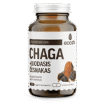 Chaga su juoduoju česnaku, 90 kapsulių