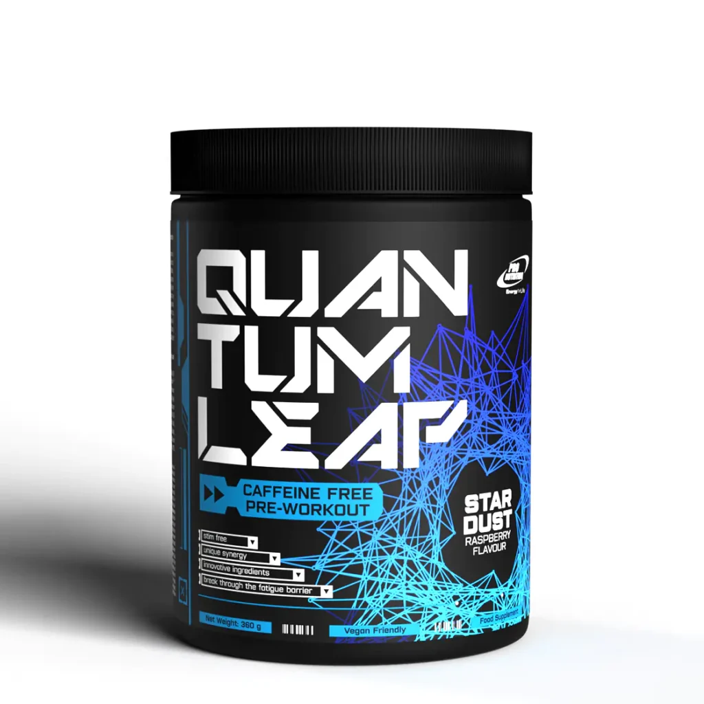 Prieštreniruotinis produktas be kofeino Quantum Leap 360g