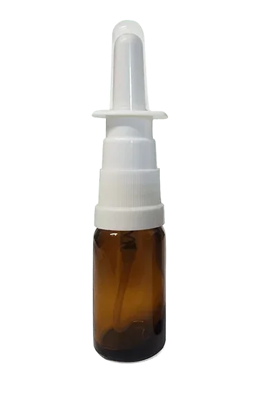 Stiklinis buteliukas su nosies purkštuvu 10ml