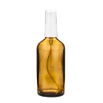 Rudas stiklinis buteliukas 100 ml + purkštuvas