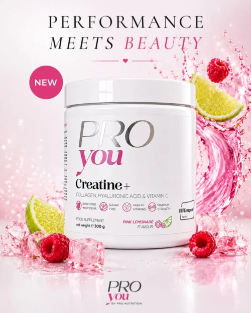 PRO you Kreatinas+ 300g (rožinio limonado skonio)