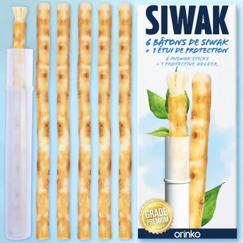 6 Siwak lazdelės + 1 apsauginis dėklas.