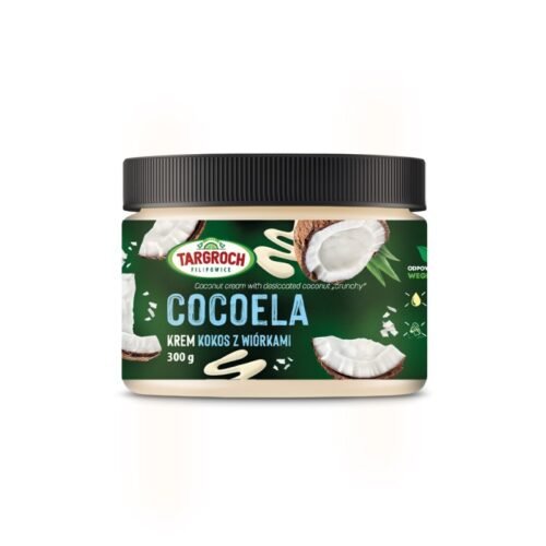 COCOELA Traškus kokosų kremas su kokoso drožlėmis 300g